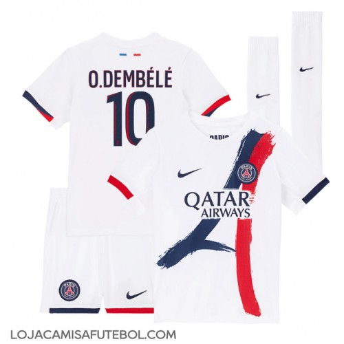 Camisa de Futebol Paris Saint-Germain Ousmane Dembele #10 Equipamento Secundário Infantil 2025-26 Manga Curta (+ Calças curtas)
